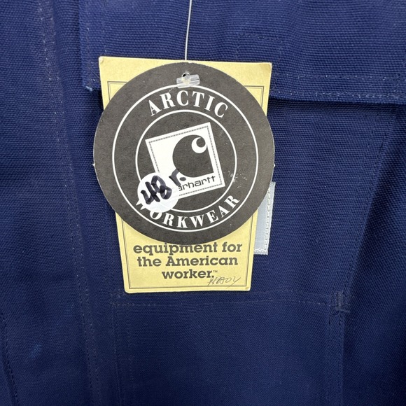 Carhartt Arctic Jacket Nylon Quilt Lined Mens 48 XL CQ182 NVY Navy Blue NWT NOS - Picture 5 of 16
